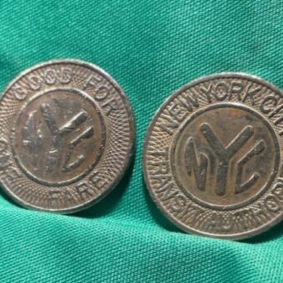 New York City Transit Authority  2 subway transit tokens. 1980s - Picture 4 of 6